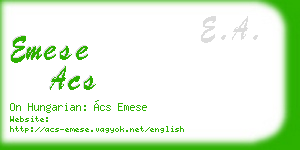 emese acs business card