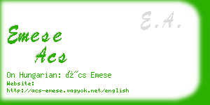 emese acs business card